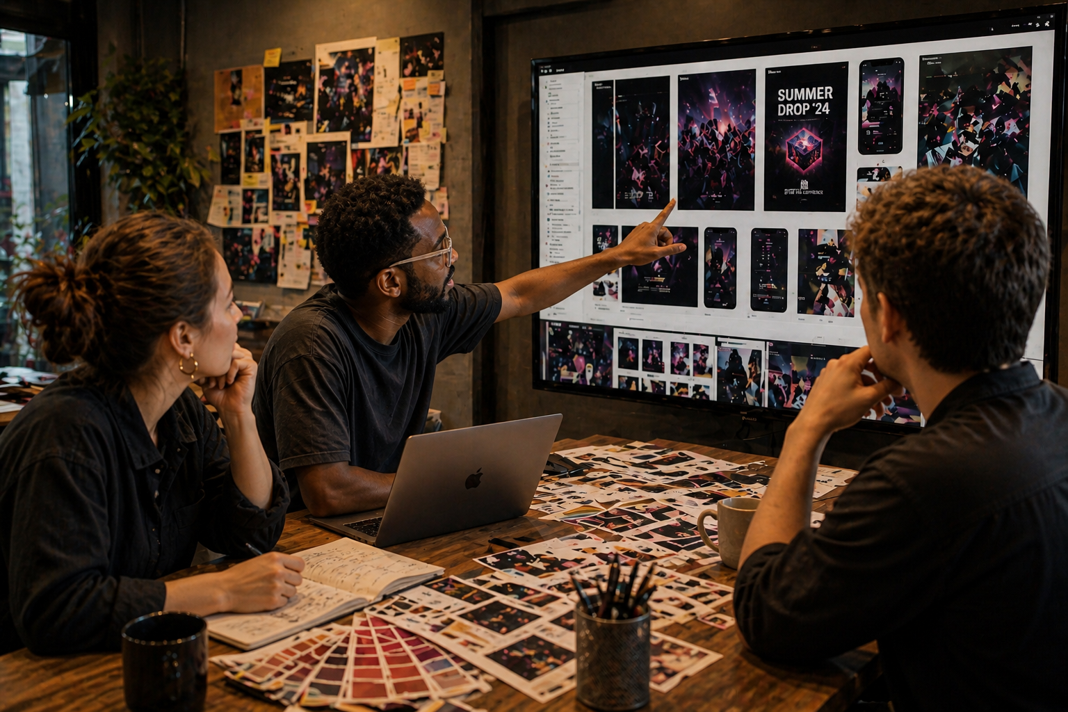 Creative professional working on digital design